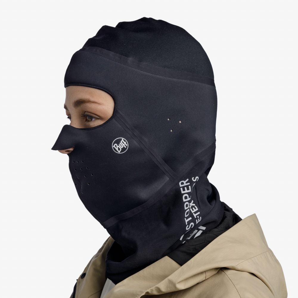 Buff Windproof Balaclava Solid Black 132580.999.25.00 kleding accessoires online bestellen bij Kathmandu Outdoor & Travel