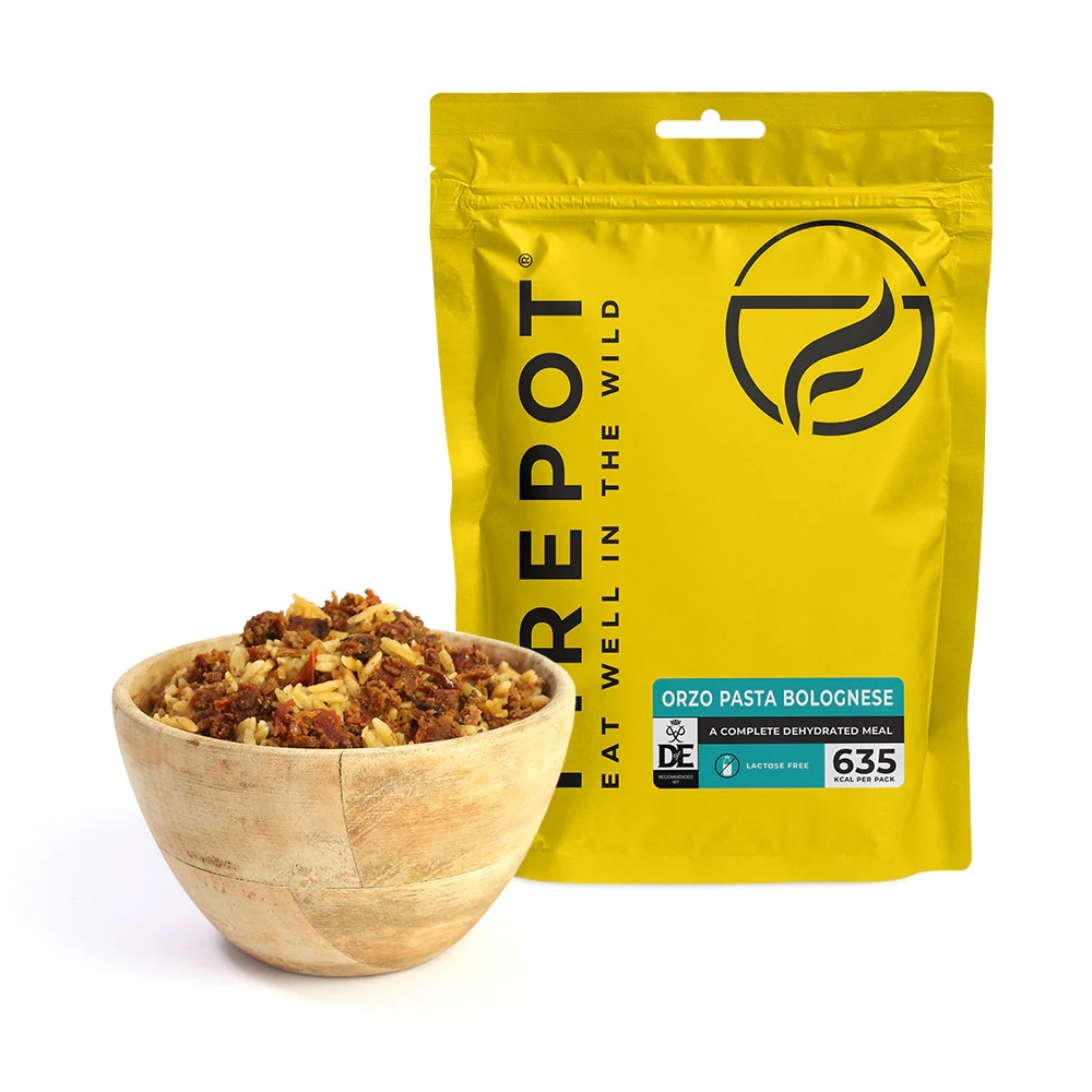 Firepot Orzo Pasta Bolognese Regular Geel FPMEAT:03OOL:Regular maaltijden en voedsel online bestellen bij Kathmandu Outdoor & Travel