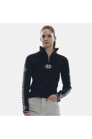 Dale Geilo Sweater Women's Black Offwhite 82311-F fleeces en truien online bestellen bij Kathmandu Outdoor & Travel