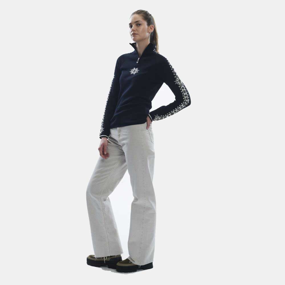 Dale Geilo Sweater Women's Black Offwhite 82311-F fleeces en truien online bestellen bij Kathmandu Outdoor & Travel