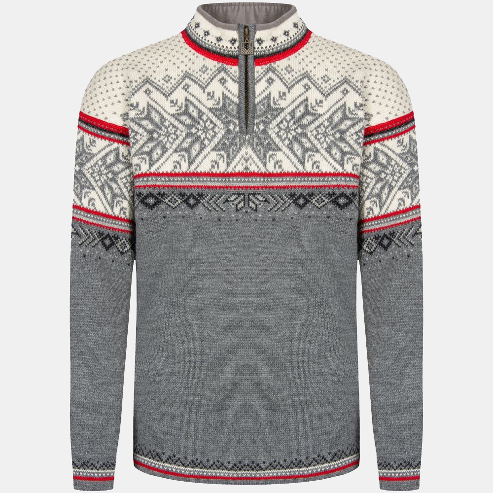 Dale Vail Masc Sweater Smoke Raspberry Offwhite 90331-T fleeces en truien online bestellen bij Kathmandu Outdoor & Travel