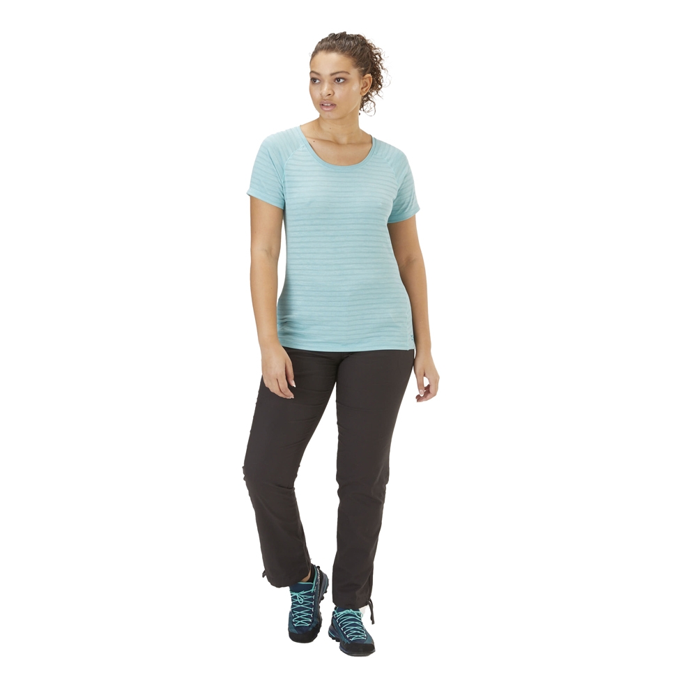 Rab Wisp Tee Women's Meltwater Marl QBL-12-MEL shirts en tops online bestellen bij Kathmandu Outdoor & Travel