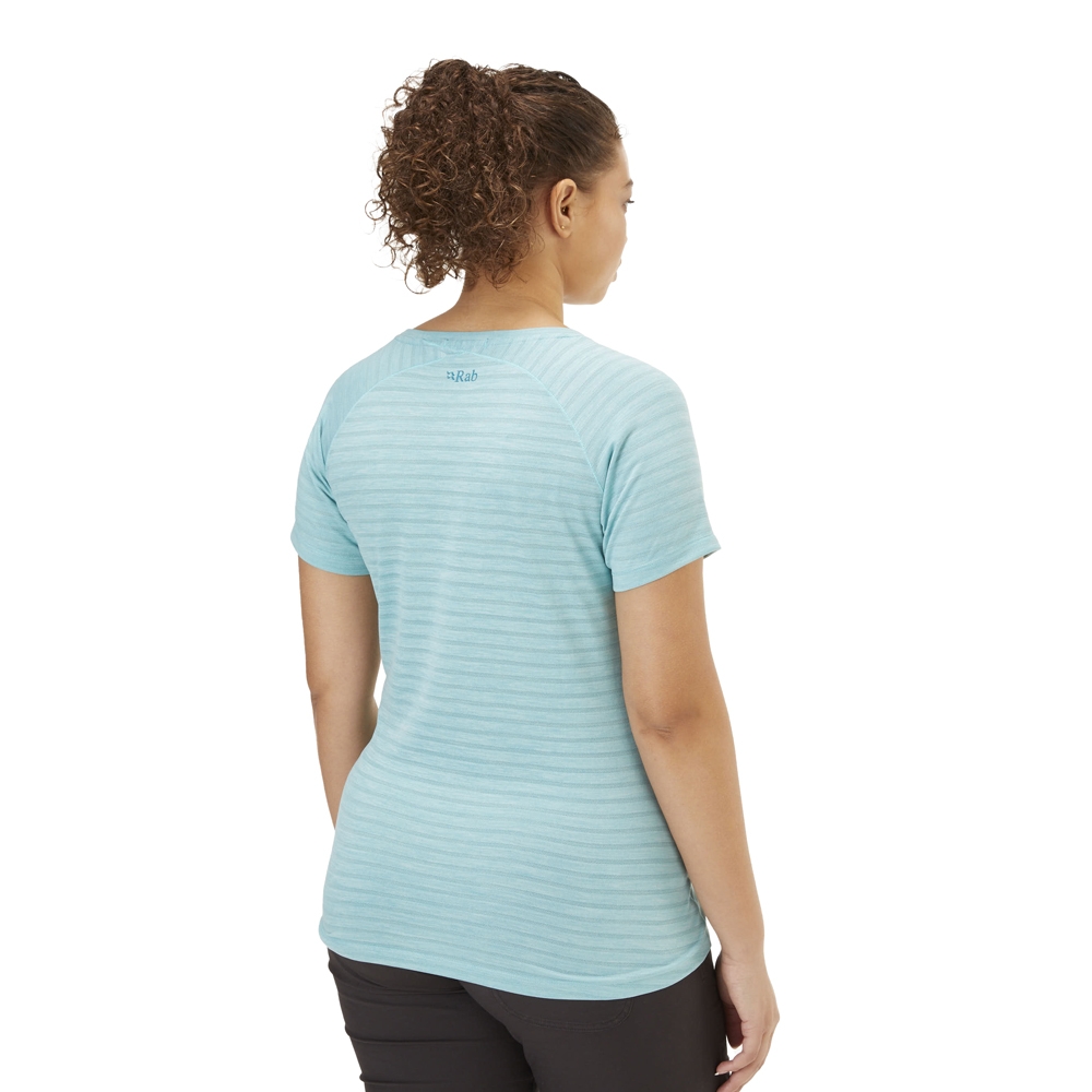 Rab Wisp Tee Women's Meltwater Marl QBL-12-MEL shirts en tops online bestellen bij Kathmandu Outdoor & Travel