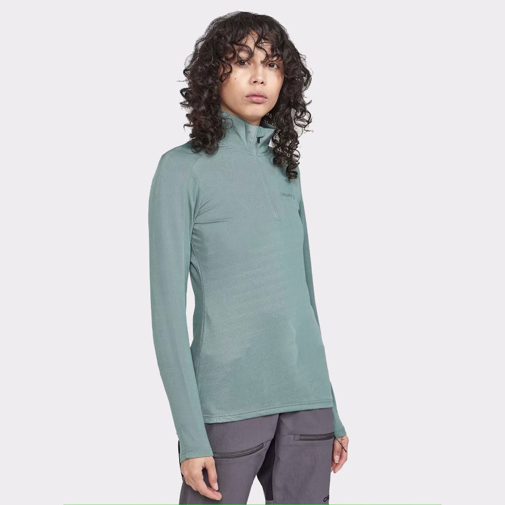 Craft Core Gain Midlayer Women's Thyme 1909497-626000 shirts en tops online bestellen bij Kathmandu Outdoor & Travel