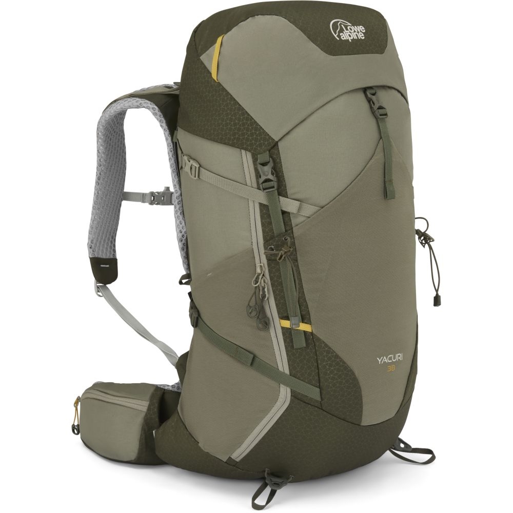 Lowe Alpine Yacuri 38 Army/Stone FMQ-62-ARS dagrugzakken online bestellen bij Kathmandu Outdoor & Travel