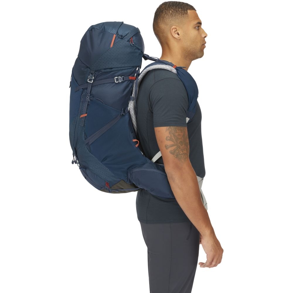 Lowe Alpine Yacuri 55 Tempest Blue FMQ-57-TMB trekkingrugzakken online bestellen bij Kathmandu Outdoor & Travel