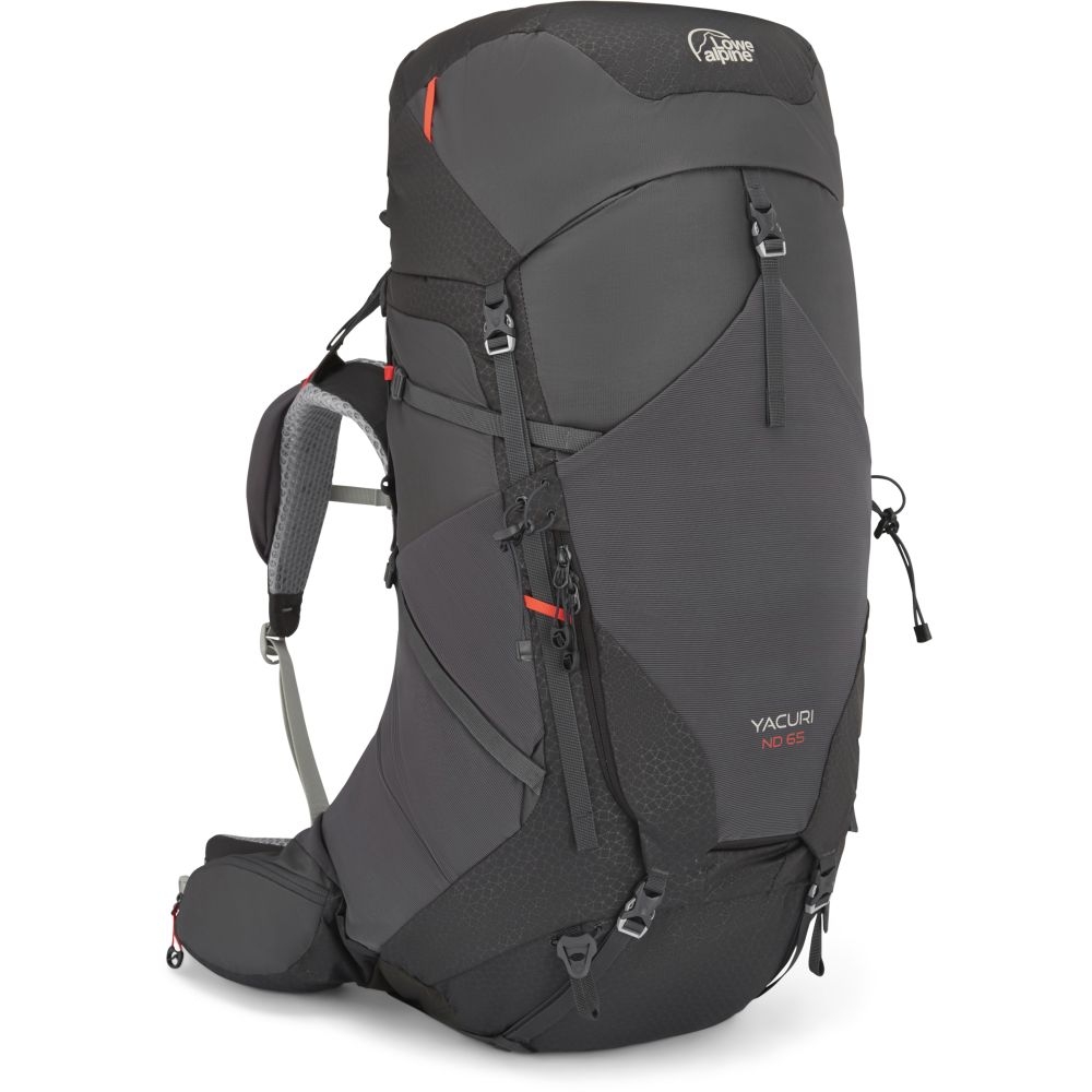Lowe Alpine Yacuri ND65 Anthracite/Graphene FMQ-61-AGR trekkingrugzakken online bestellen bij Kathmandu Outdoor & Travel