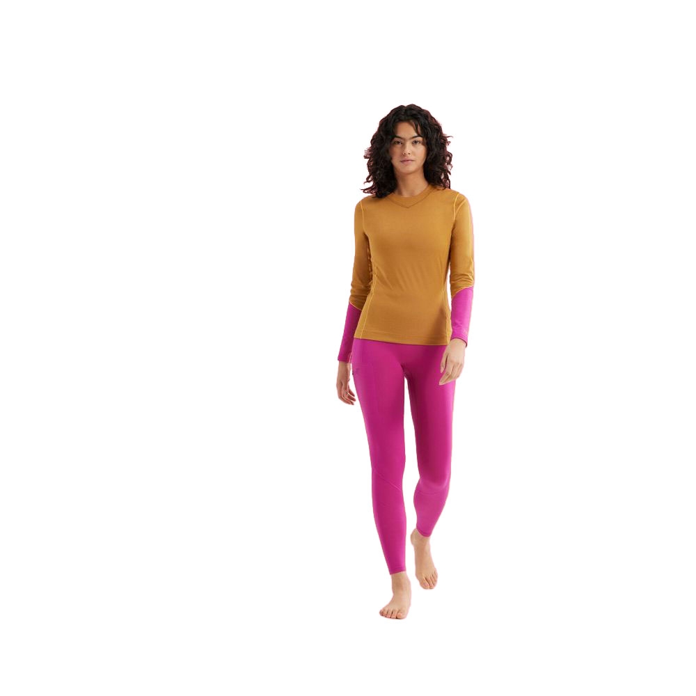 Arc'teryx Rho LS Crew Women's Yukon/Amaranthus/Edziza 7354-Yukon/Amaranthu shirts en tops online bestellen bij Kathmandu Outdoor & Travel
