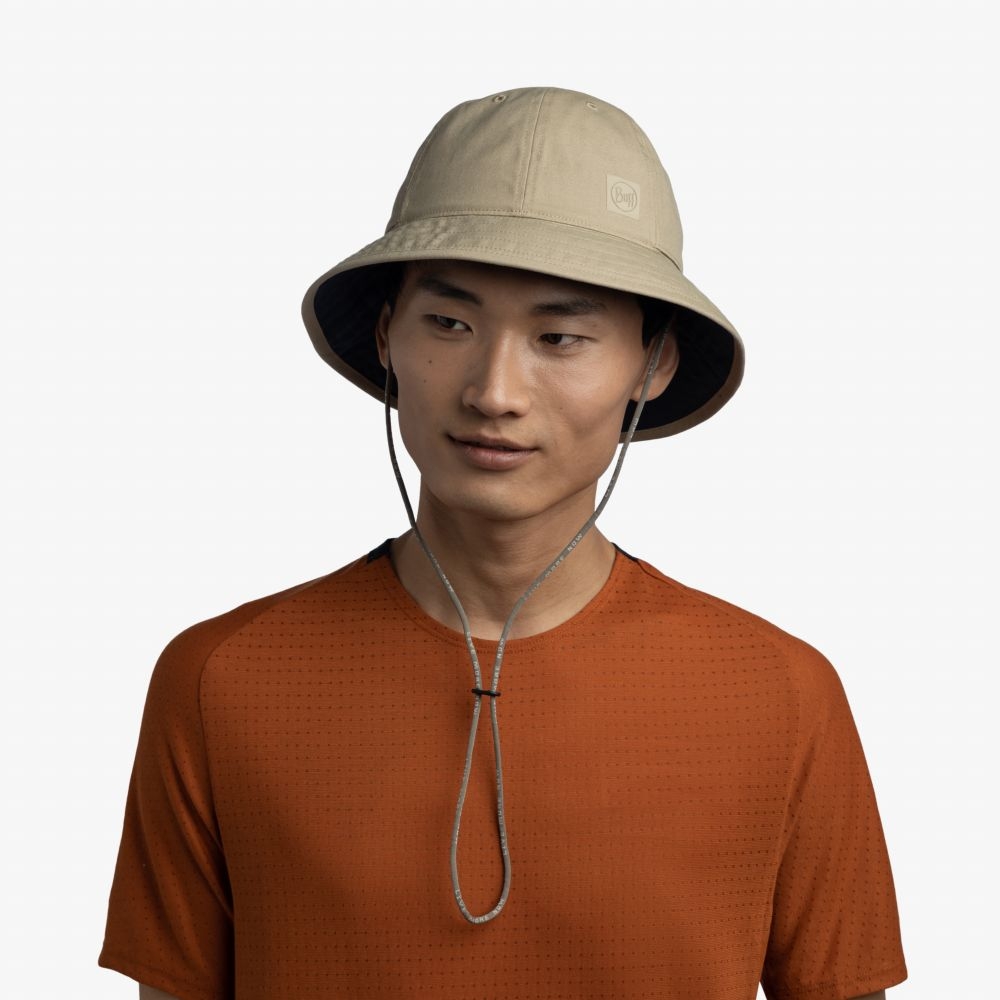 Buff BUFF® Nmad Bucket Hat Y Ste Sand 133563.302.20.00 kleding accessoires online bestellen bij Kathmandu Outdoor & Travel