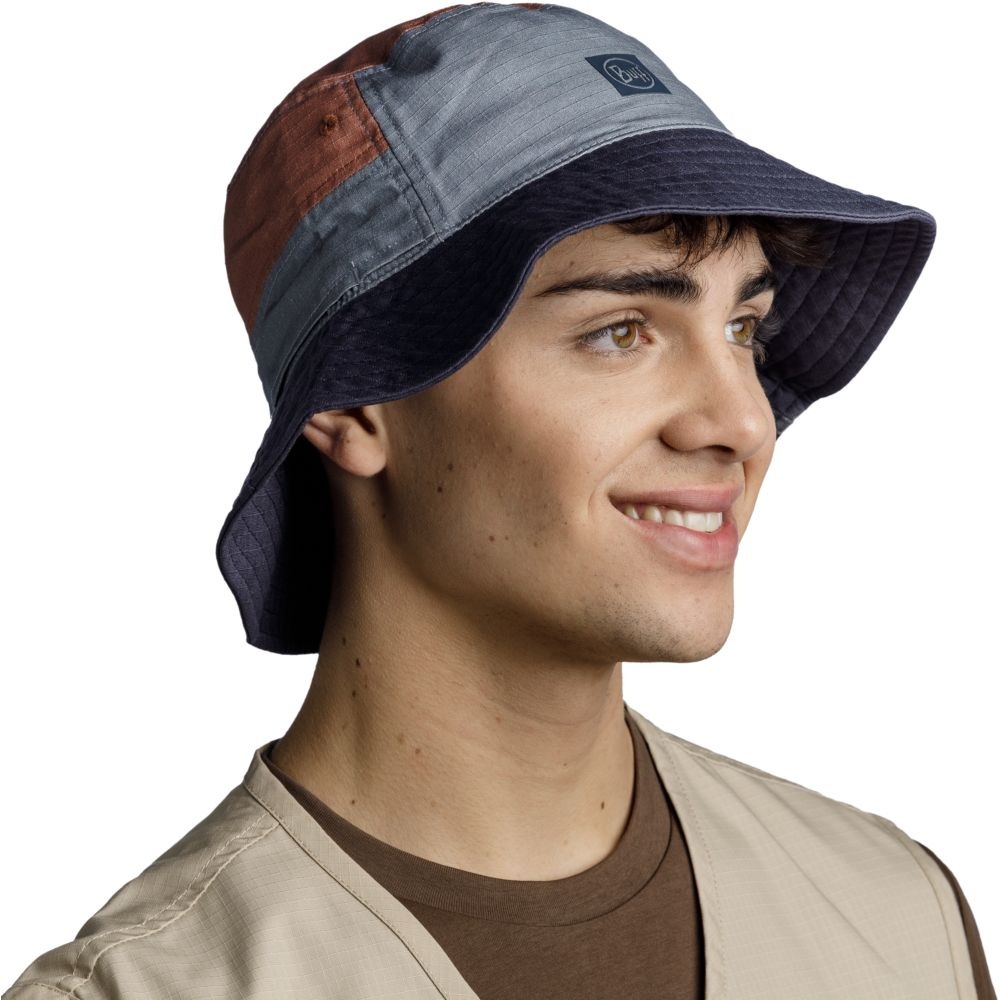 Buff BUFF® Sun Bucket Hat Hak Steel 125445.909.20.00 kleding accessoires online bestellen bij Kathmandu Outdoor & Travel