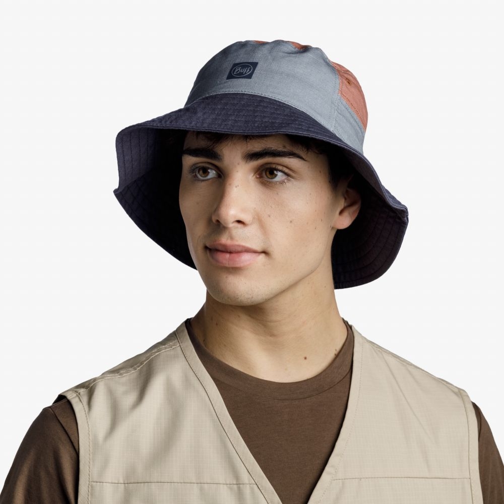 Buff BUFF® Sun Bucket Hat Hak Steel 125445.909.30.00 kleding accessoires online bestellen bij Kathmandu Outdoor & Travel