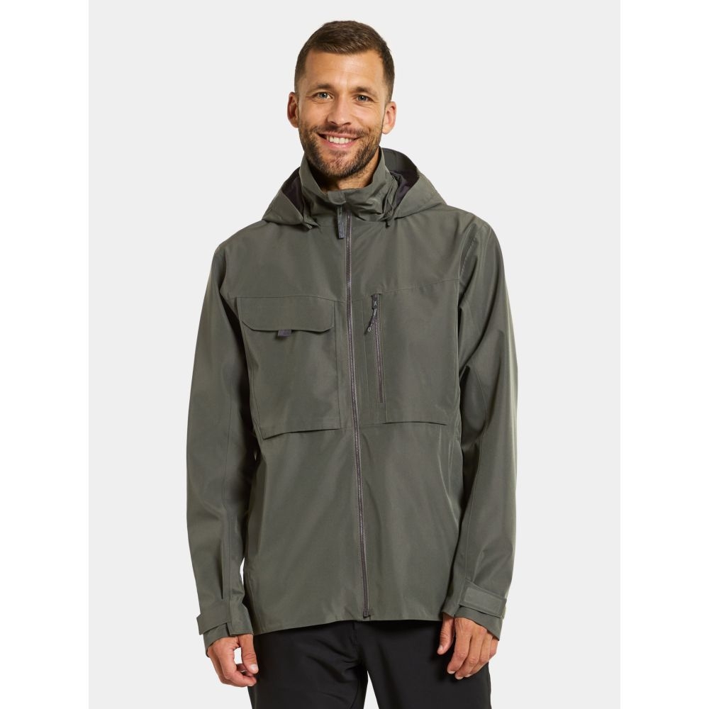 Didriksons Aston USX Jacket 5 Deep Green 505248-300 jassen online bestellen bij Kathmandu Outdoor & Travel