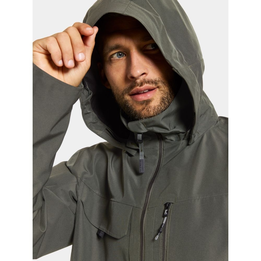 Didriksons Aston USX Jacket 5 Deep Green 505248-300 jassen online bestellen bij Kathmandu Outdoor & Travel