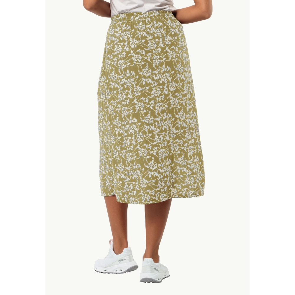 Jack Wolfskin Sommerweise Skirt Women's Leaves bay leaf 1508851-8775 jurken en rokken online bestellen bij Kathmandu Outdoor & Travel