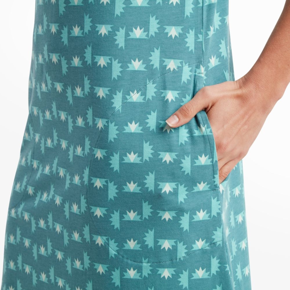 Sherpa Adventure Gear Padma Tie Back Dress Women's Nepal Star Hydra SW24042-879 jurken en rokken online bestellen bij Kathmandu Outdoor & Travel