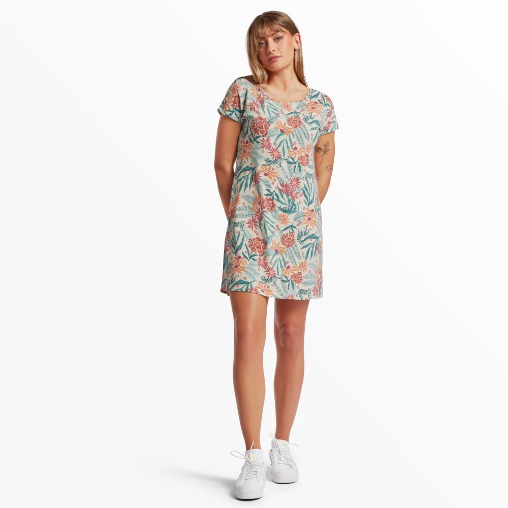 Sherpa Adventure Gear Padma Tie Back Dress Women's Peetho Tiger Floral SW24042-234 jurken en rokken online bestellen bij Kathmandu Outdoor & Travel