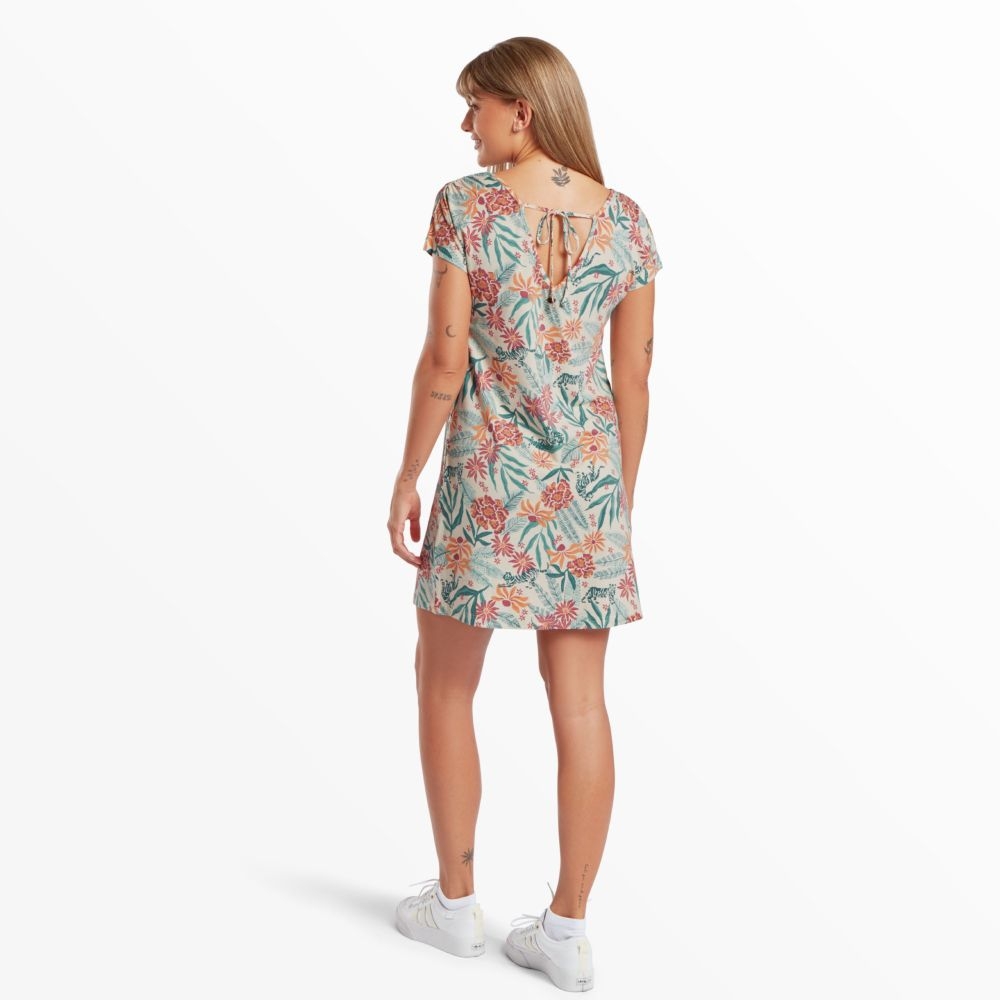 Sherpa Adventure Gear Padma Tie Back Dress Women's Peetho Tiger Floral SW24042-234 jurken en rokken online bestellen bij Kathmandu Outdoor & Travel