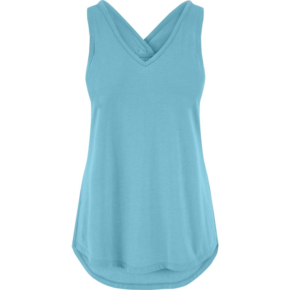 Sherpa Adventure Gear Varuna V-Neck Tank Women's Light Hydra SW20011-729 shirts en tops online bestellen bij Kathmandu Outdoor & Travel