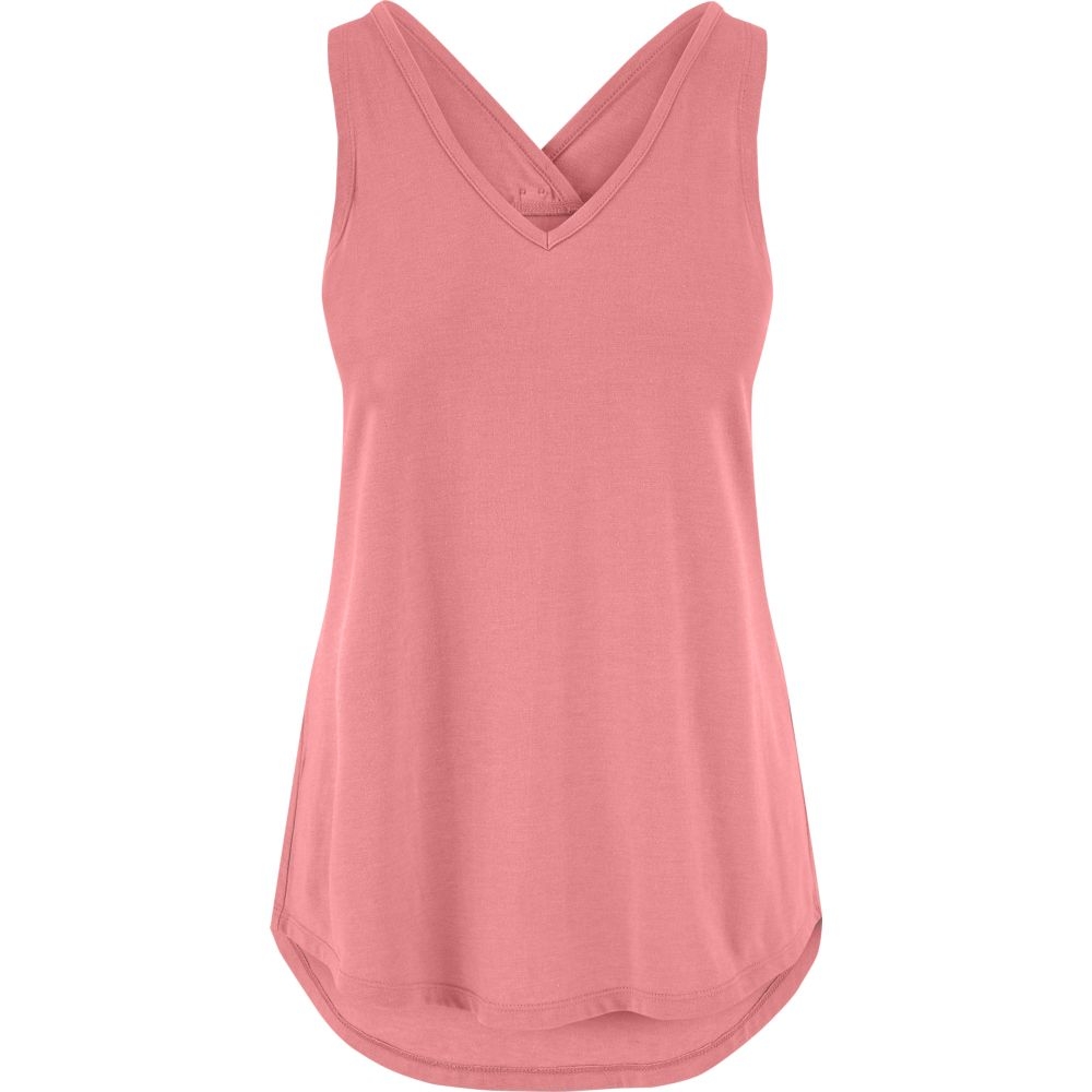 Sherpa Adventure Gear Varuna V-Neck Tank Women's Light Mineral Red SW20011-449 shirts en tops online bestellen bij Kathmandu Outdoor & Travel