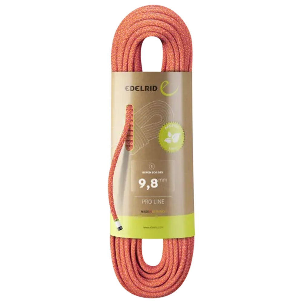 Edelrid Heron Eco Dry 9,8mm x 70M Fire 713350702140 klimtouw en bandsling online bestellen bij Kathmandu Outdoor & Travel