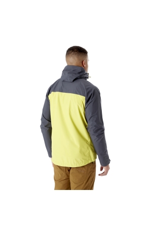 Rab Downpour Eco Jacket Graphene/Zest QWG-82-GZ jassen online bestellen bij Kathmandu Outdoor & Travel