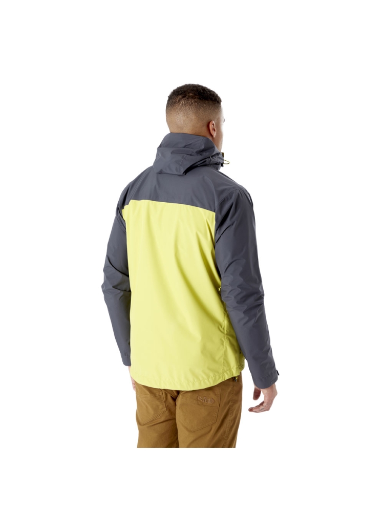 Rab Downpour Eco Jacket Graphene/Zest QWG-82-GZ jassen online bestellen bij Kathmandu Outdoor & Travel