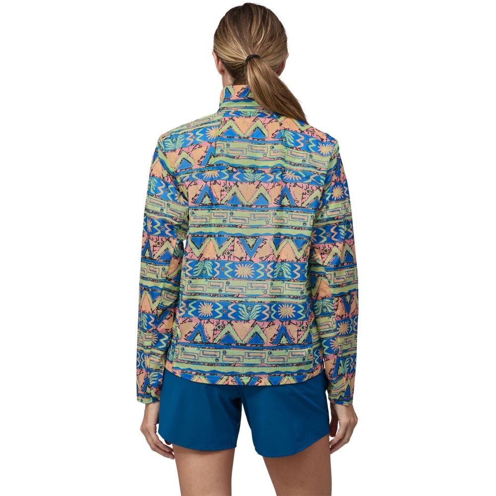 Patagonia Houdini Stash 1/2 Zip P/O Women's High Hopes Geo: Salamander Gre 23435-HGSA jassen online bestellen bij Kathmandu Outdoor & Travel