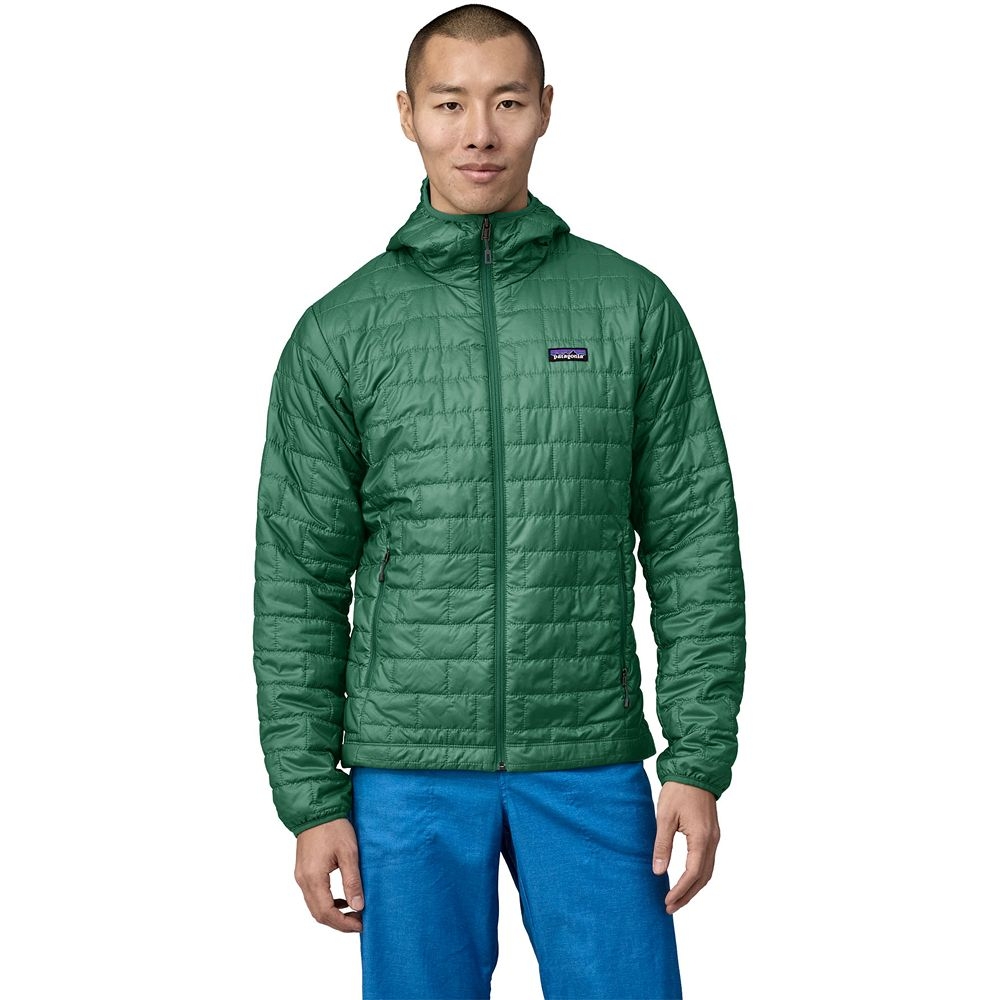 Patagonia Nano Puff Hoody Conifer Green 84222-CIFG jassen online bestellen bij Kathmandu Outdoor & Travel