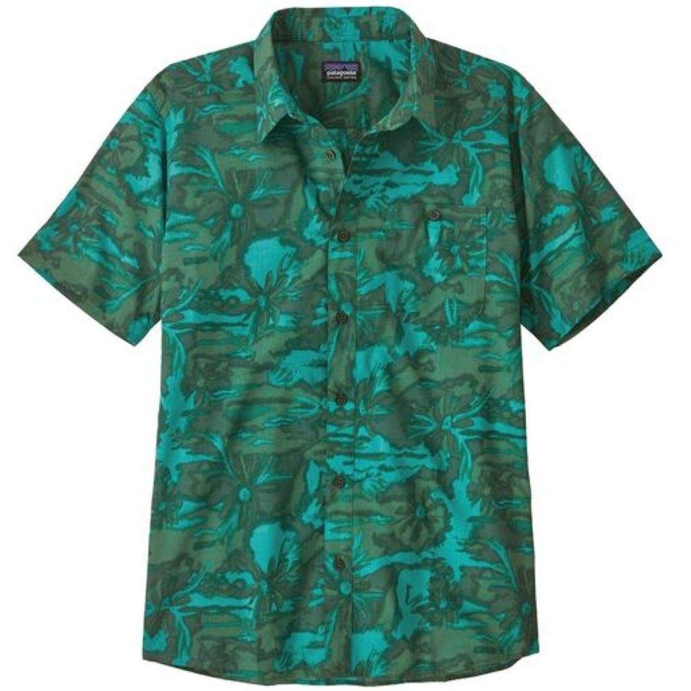 Patagonia Go To Shirt Cliffs and Waves: Conifer Gree 52691-CWGN shirts en tops online bestellen bij Kathmandu Outdoor & Travel