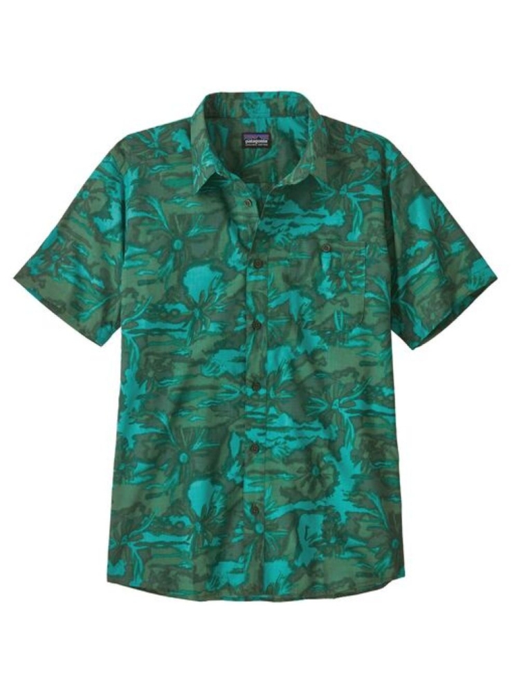 Patagonia Go To Shirt Cliffs and Waves: Conifer Gree 52691-CWGN shirts en tops online bestellen bij Kathmandu Outdoor & Travel