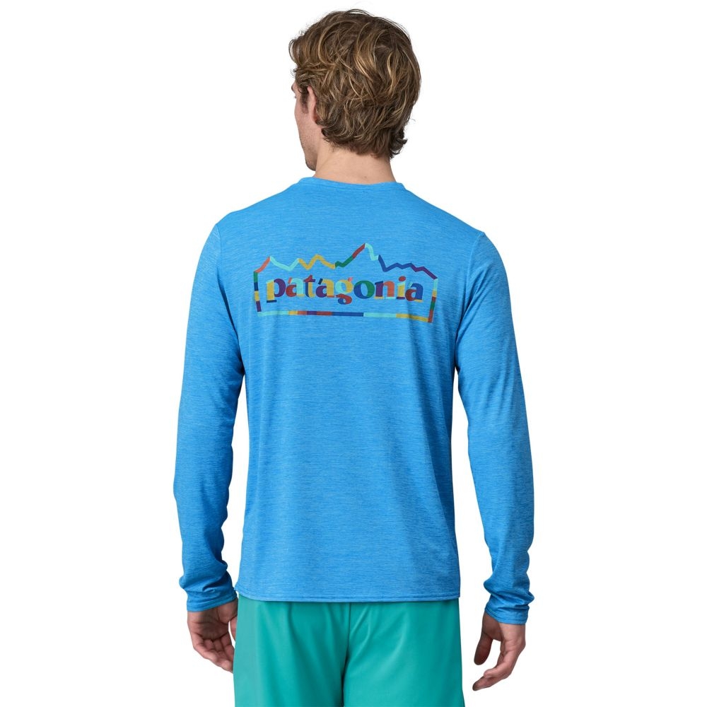 Patagonia L/S Cap Cool Daily Graphic Shirt Unity Fitz: Vessel Blue X-Dye 45190-UFVX shirts en tops online bestellen bij Kathmandu Outdoor & Travel