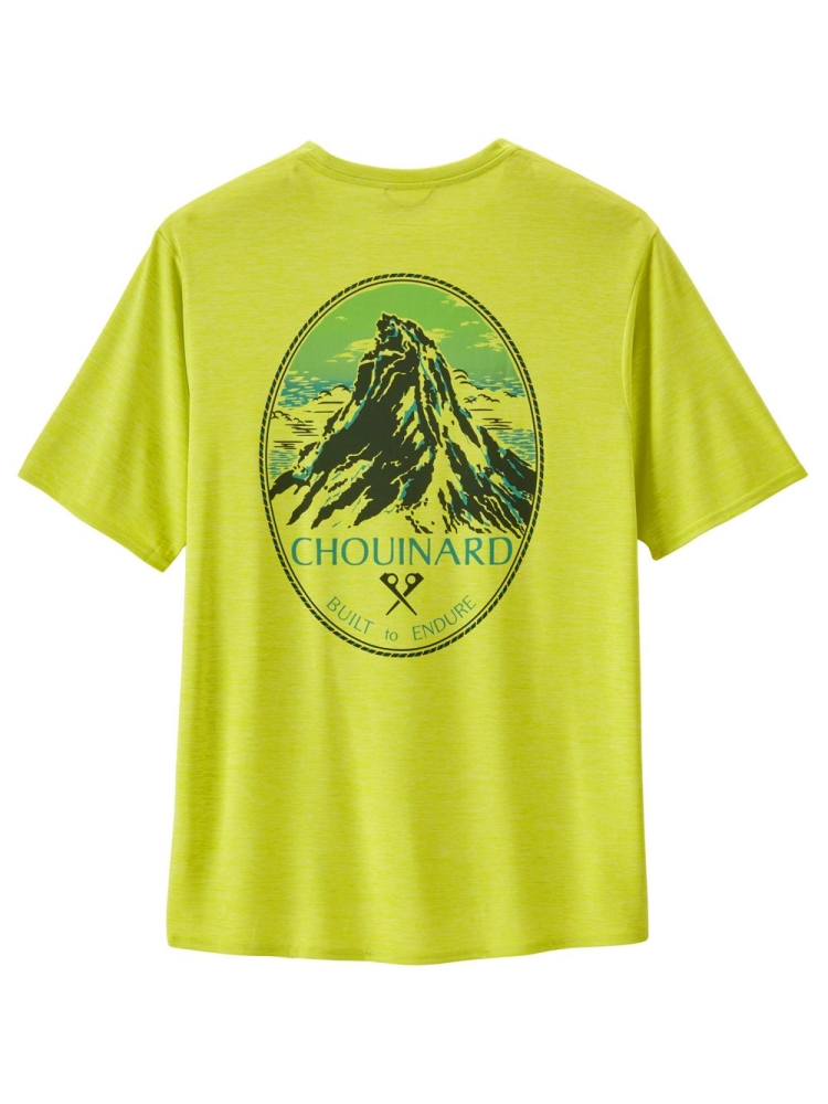 Patagonia Cap Cool Daily Graphic Shirt - Lands Chouinard Crest: Phosphorus Gr 45385-CHPX shirts en tops online bestellen bij Kathmandu Outdoor & Travel