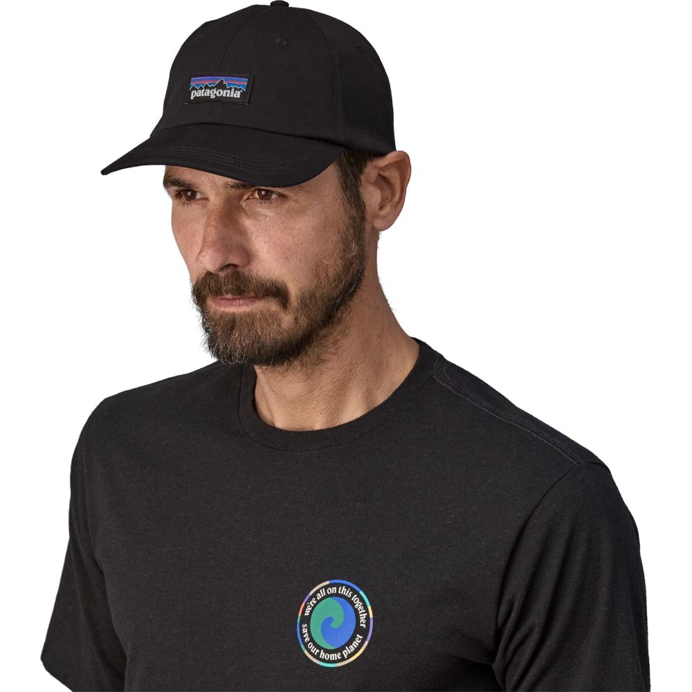 Patagonia P-6 Label Trad Cap Black 38296-BLK kleding accessoires online bestellen bij Kathmandu Outdoor & Travel
