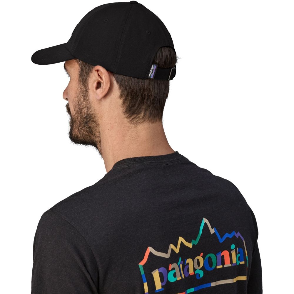 Patagonia P-6 Label Trad Cap Black 38296-BLK kleding accessoires online bestellen bij Kathmandu Outdoor & Travel