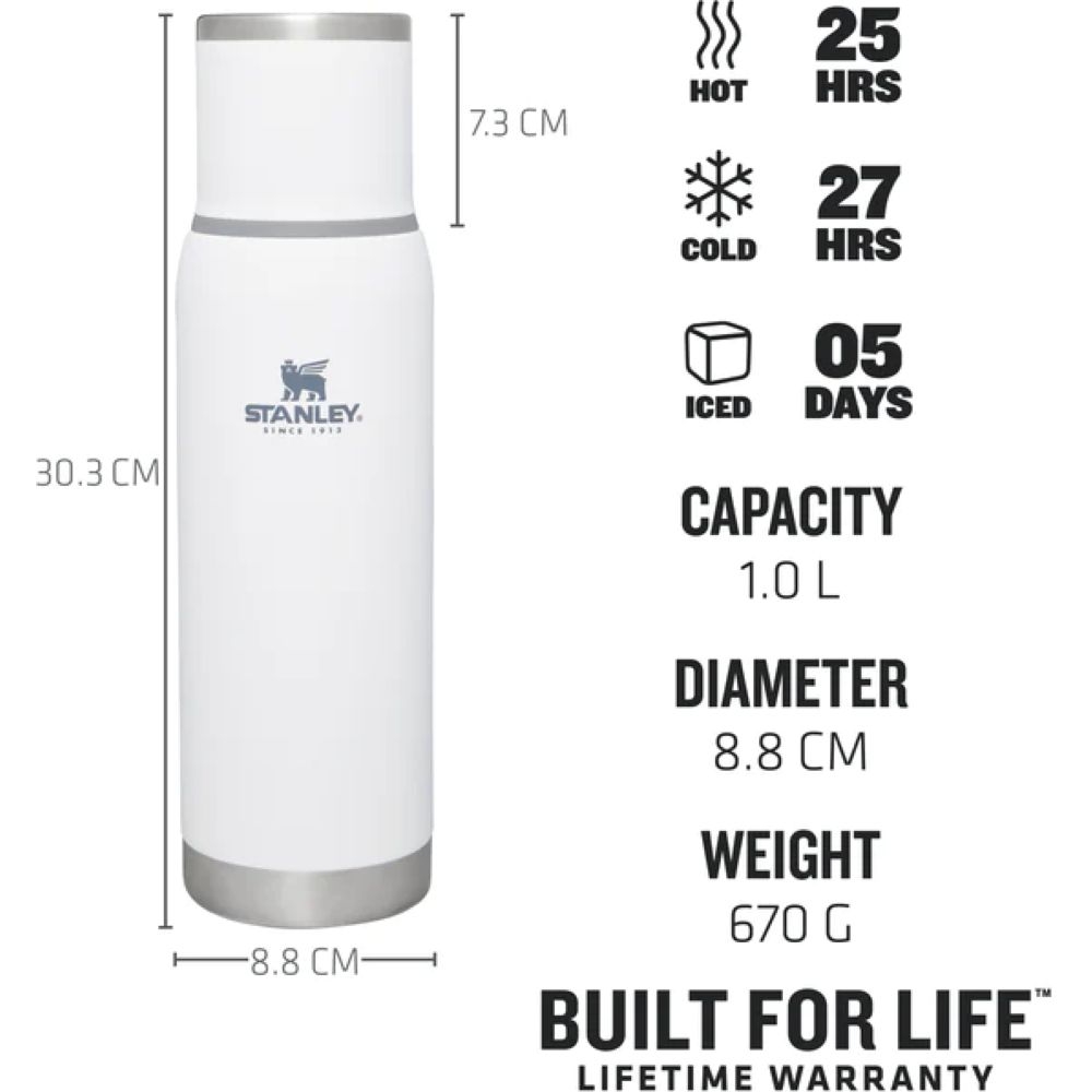Stanley The Adventure To-Go Bottle 1.0L Polar 10-10819-008 drinkflessen en thermosflessen online bestellen bij Kathmandu Outdoor & Travel