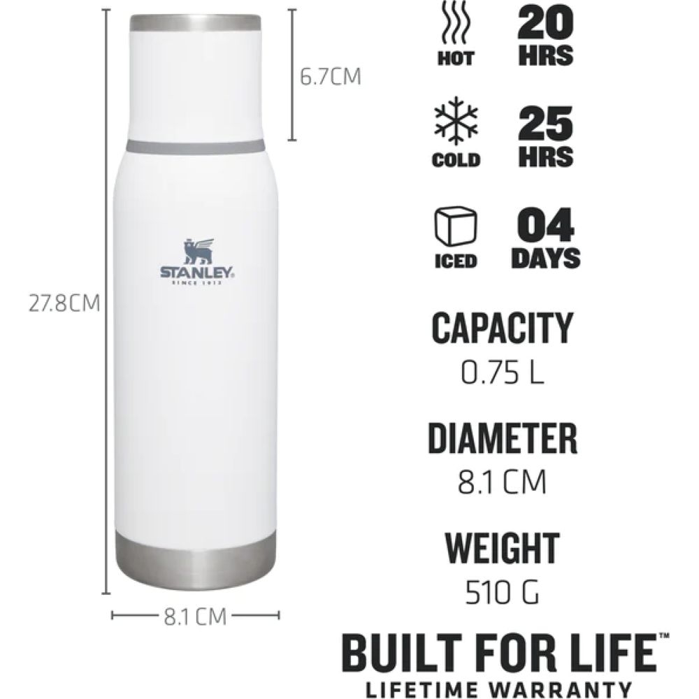 Stanley The Adventure To-Go Bottle .75L Polar 10-10818-008 drinkflessen en thermosflessen online bestellen bij Kathmandu Outdoor & Travel