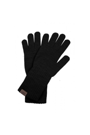 Capo  Ladies knitted finger gloves black
