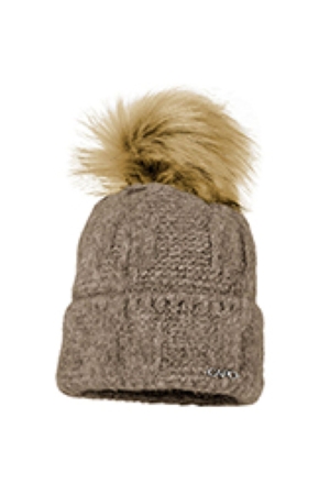 Capo Knitted hat, soft taupe 00589-035560-79 kleding accessoires online bestellen bij Kathmandu Outdoor & Travel