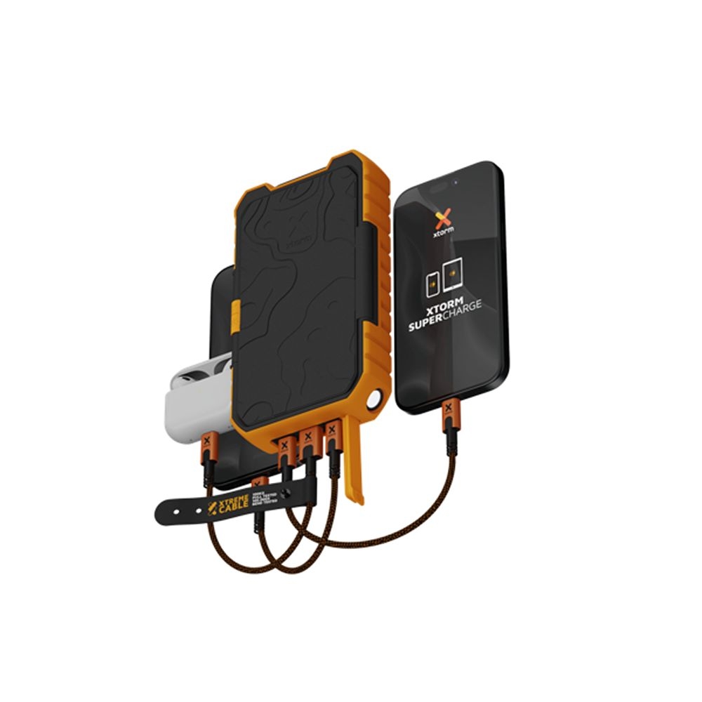 Xtorm Rugged Solar Power Bank  Black/Orange XR203 energie & electronica online bestellen bij Kathmandu Outdoor & Travel