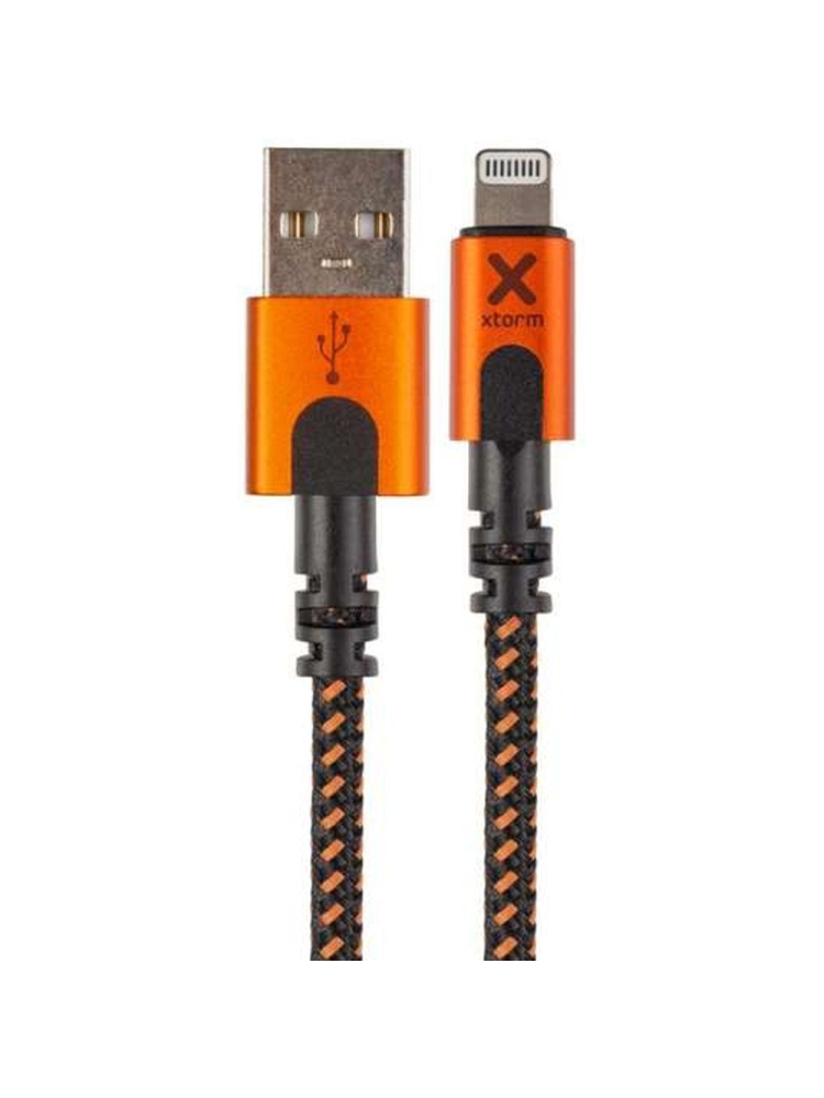 Xtorm Xtreme USB to Lightning cable (1,5m) Black/Orange CXX002 energie & electronica online bestellen bij Kathmandu Outdoor & Travel