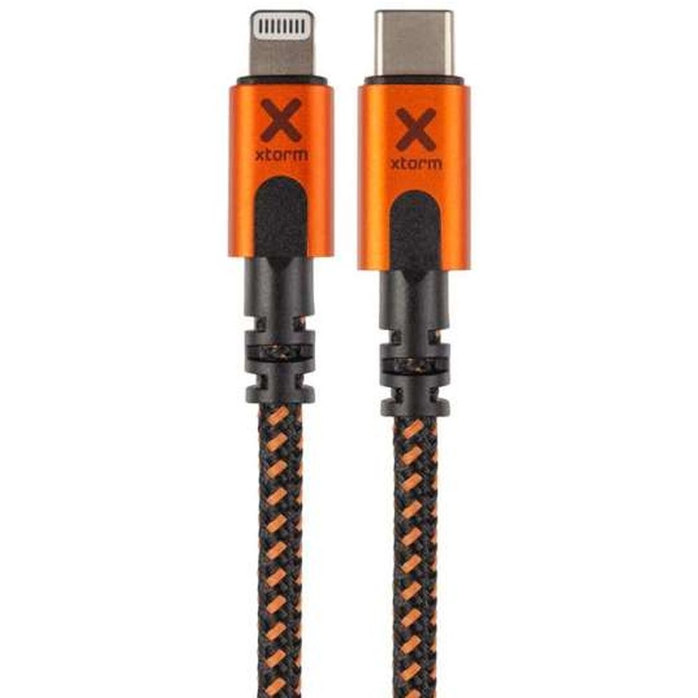 Xtorm Xtreme USB-C to Lightning cable (1,5m) Black/Orange CXX003 energie & electronica online bestellen bij Kathmandu Outdoor & Travel
