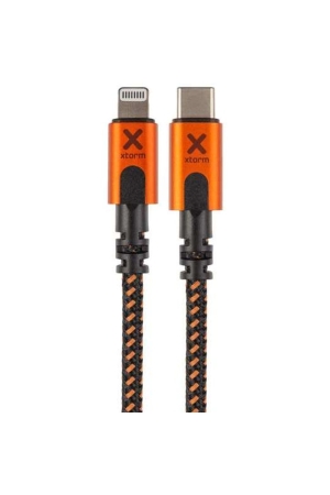 Xtorm Xtreme USB-C to Lightning cable (1,5m) Black/Orange CXX003 energie & electronica online bestellen bij Kathmandu Outdoor & Travel