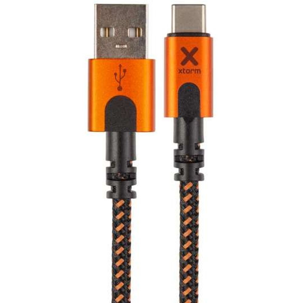 Xtorm Xtreme USB to USB-C cable (1,5m) Black/Orange CXX004 energie & electronica online bestellen bij Kathmandu Outdoor & Travel