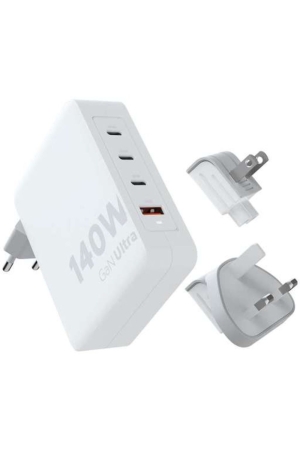 Xtorm 140W GaN-Ultra Travel Charger + USB-C PD Cable White XVC2140 energie & electronica online bestellen bij Kathmandu Outdoor & Travel