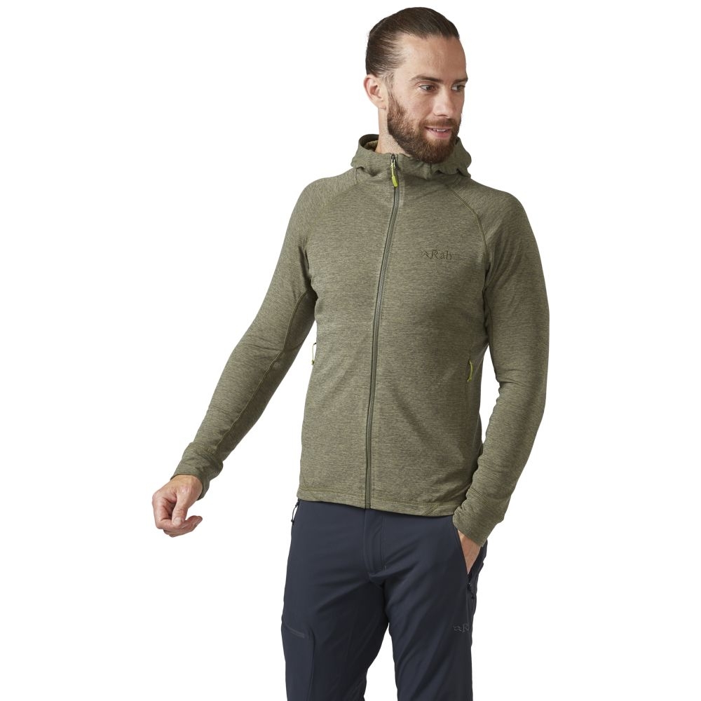 Rab Nexus Hoody Light Khaki QFF-70-LKH fleeces en truien online bestellen bij Kathmandu Outdoor & Travel