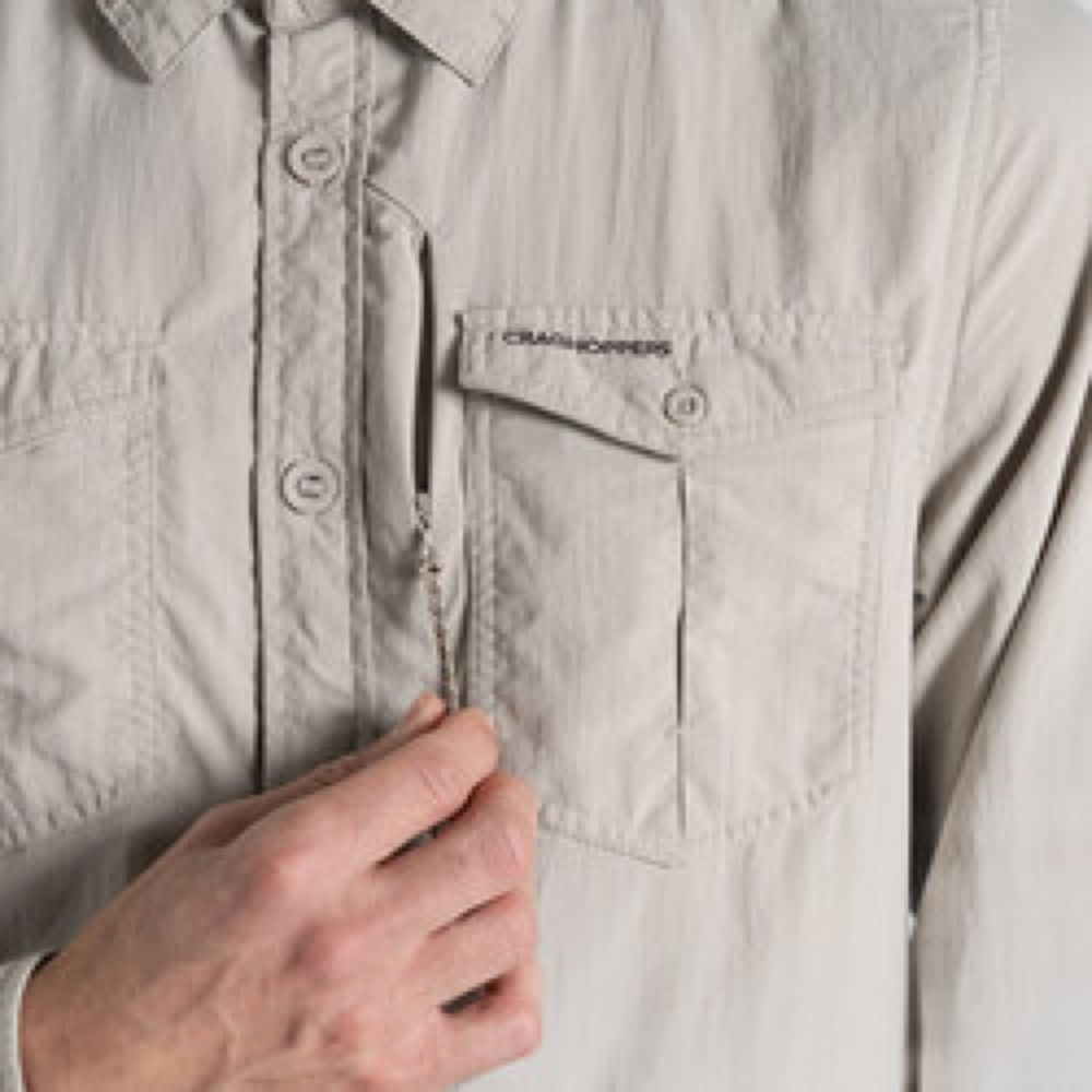 Craghoppers NosiLife Adv LS Shirt III Parchment CMS709-222 shirts en tops online bestellen bij Kathmandu Outdoor & Travel