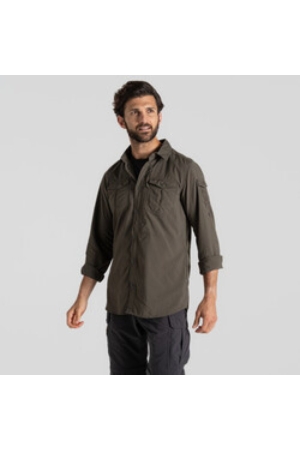 Craghoppers NosiLife Adv LS Shirt III WoodlandGrn CMS709-J77 shirts en tops online bestellen bij Kathmandu Outdoor & Travel
