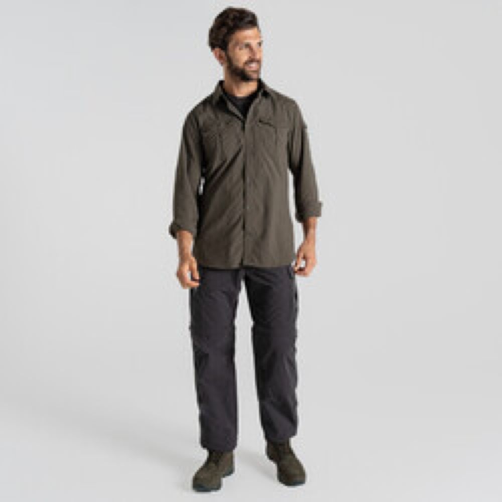Craghoppers NosiLife Adv LS Shirt III WoodlandGrn CMS709-J77 shirts en tops online bestellen bij Kathmandu Outdoor & Travel