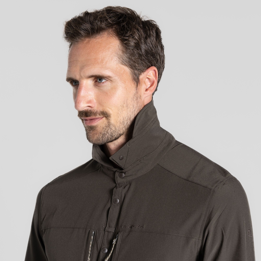 Craghoppers Craghoppers NosiLife Pro Long Sleeved Shirt V CMS706-J77 shirts en tops Craghoppers NosiLife Pro Long Sleeved Shirt V WoodlandGrn CMS706-J77 shirts en tops online bestellen bij Kathmandu Outdoor & Travel