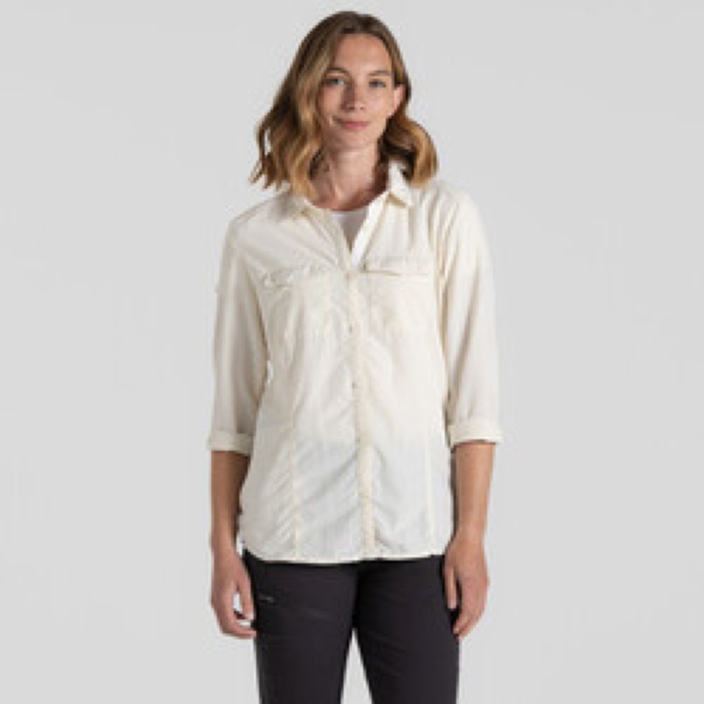 Craghoppers NosiLife Adv LS Shirt III Women's Sea Salt CWS534-33A shirts en tops online bestellen bij Kathmandu Outdoor & Travel